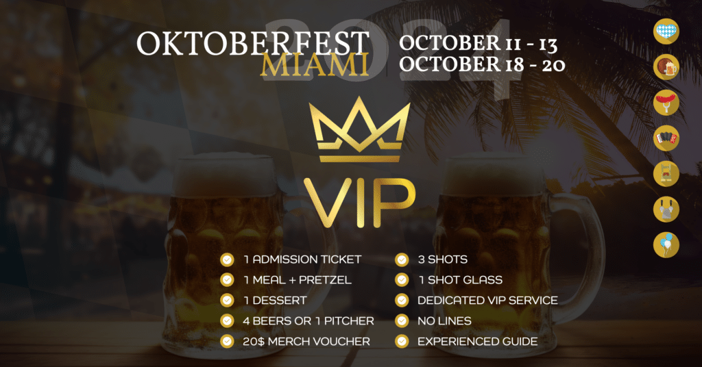 Oktoberfest Miami VIP package details and dates.