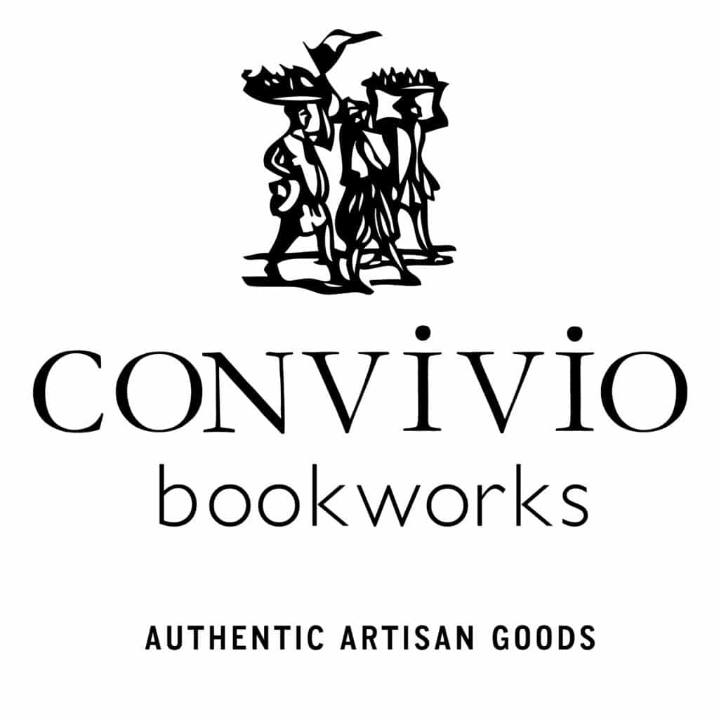 Convivio Bookworks: Authentic Artisan Goods logo.