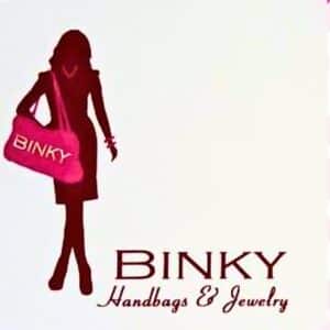 Binky handbags and jewelry silhouette logo.