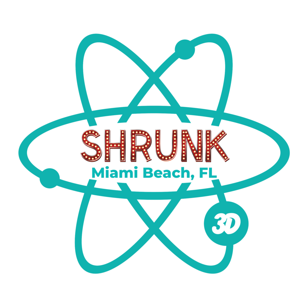 Shrunk Miami Beach logo with atomic design.