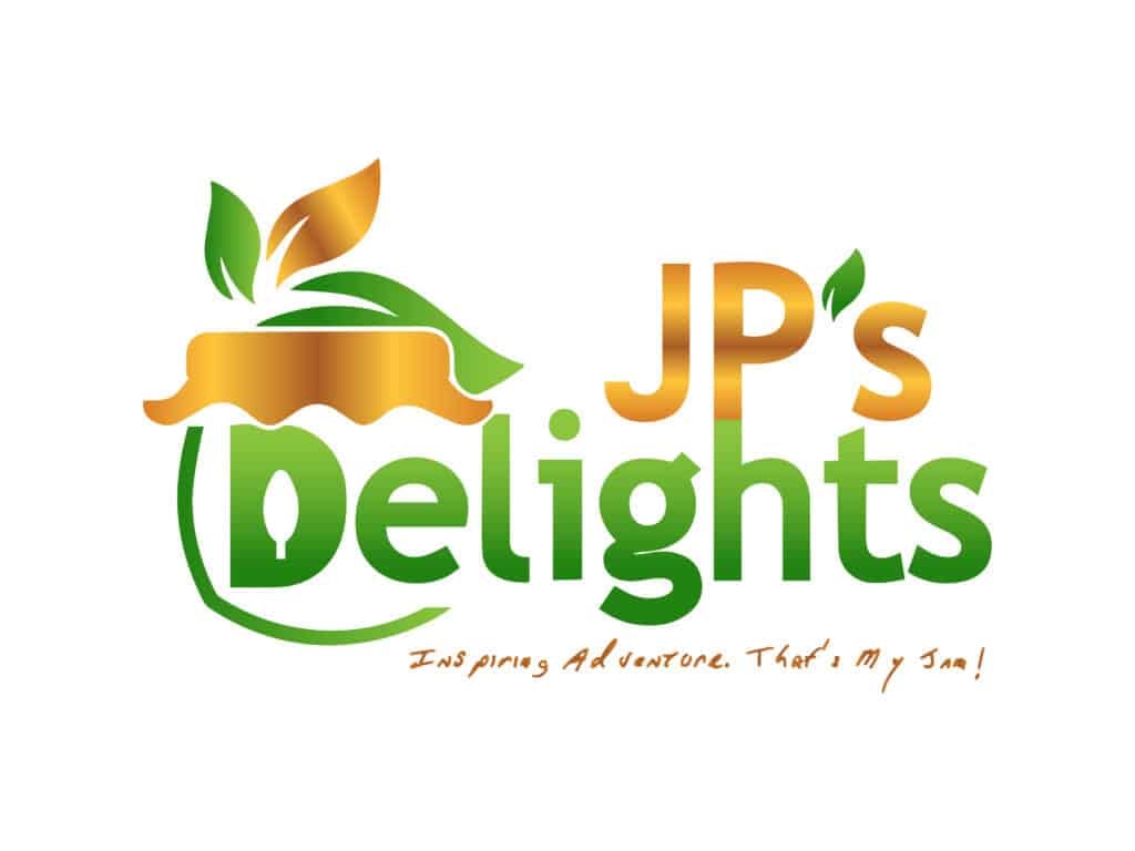 JP's Delights logo with jam and leaves