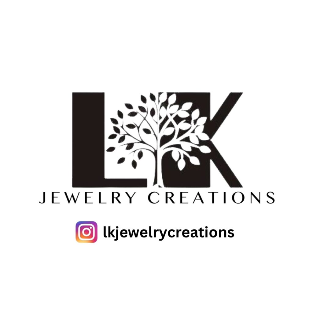 LK Jewelry Creations logo, tree in center