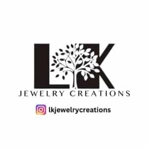 LK Jewelry Creations logo, tree in center