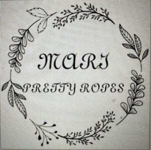 Floral wreath design with 'Mari Pretty Ropes' text.