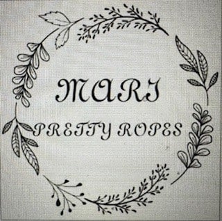 Floral wreath design with 'Mari Pretty Ropes' text.