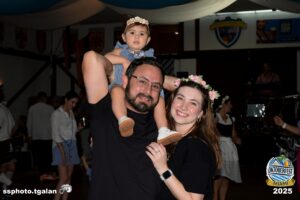 Family smiling at Oktoberfest Miami event